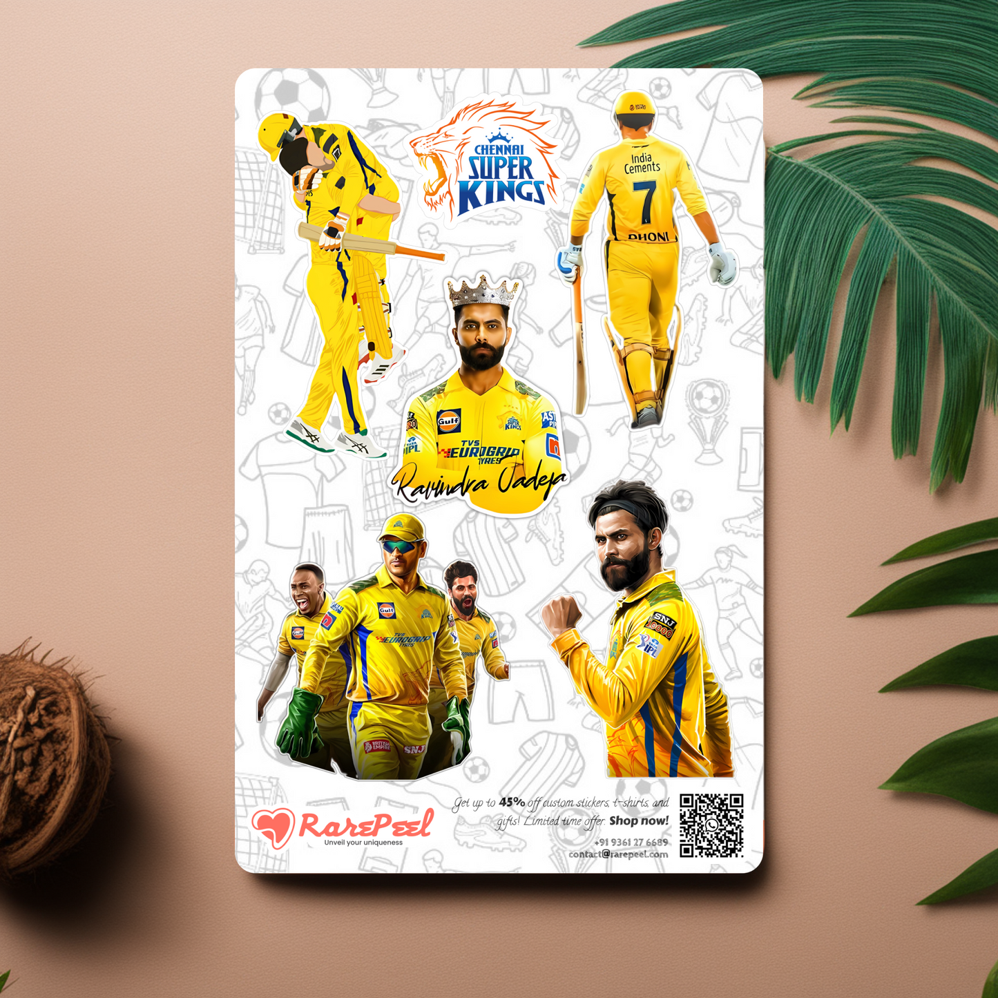 Lion's Roar: Chennai Super Kings IPL Large Sticker Sheet | RarePeel