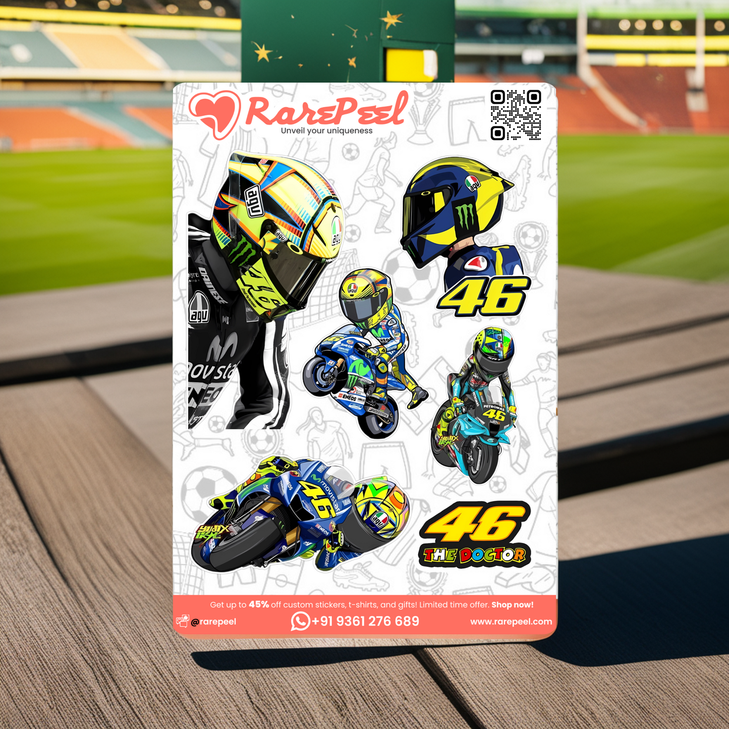 Doctor of Speed: Valentina Rossi Mini Sticker Sheet | RarePeel