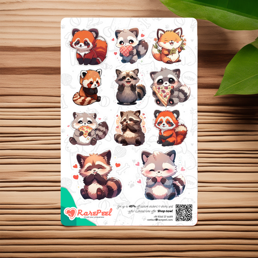 Cute Little Fox Illustration Sticker Collection | RarePeel