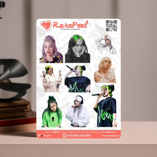 Billie Eilish Illustration Sticker Collection | RarePeel