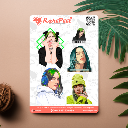 Billie Eilish Illustration Sticker Collection | RarePeel