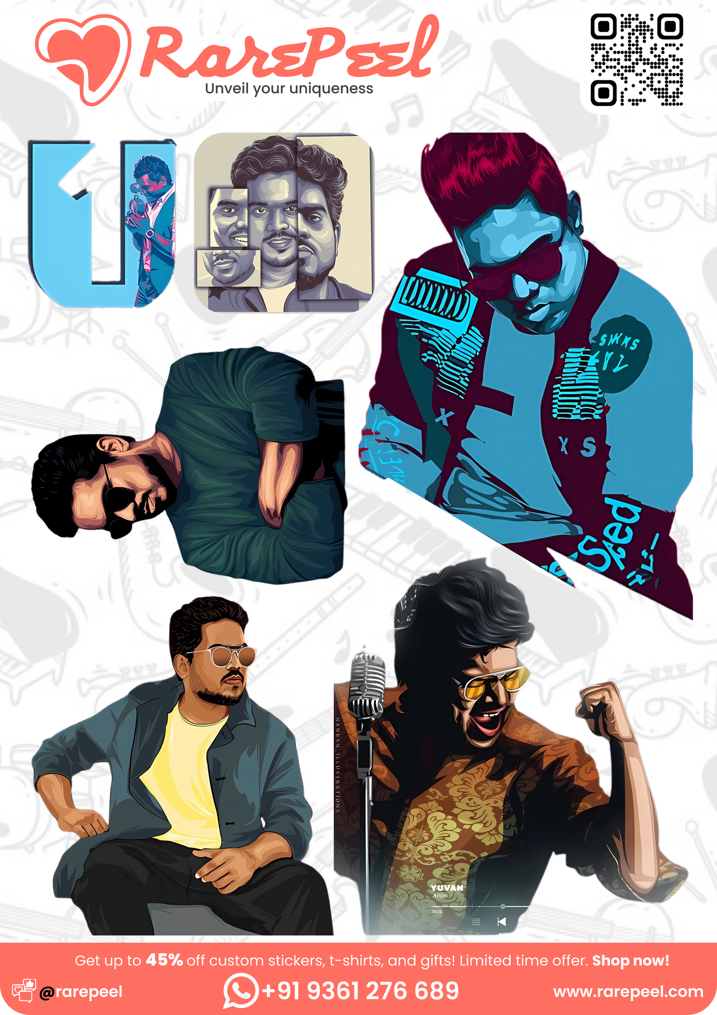 Yuvan Shankar Raja Tribute StickerCollection | RarePeel